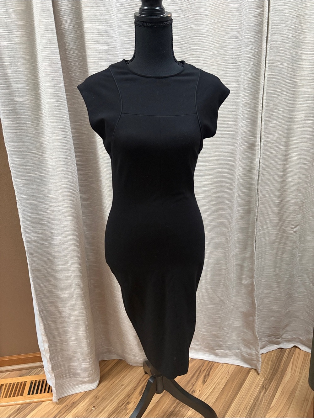 Stella McCartney Elegant Black Midi Sheath Dress for Women